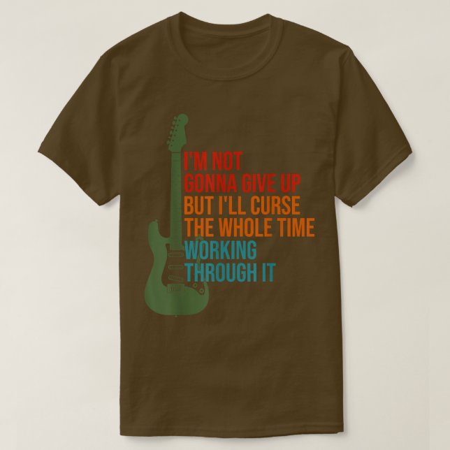 T-shirt Conception de guitare électrique pour les étudiant (Design devant)