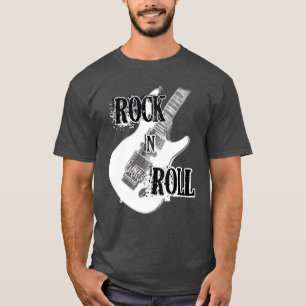 T-shirt Conception de guitare électrique Rock and Roll ami