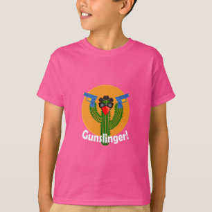 T-shirt Conception de gunslinger Cactus - Hanes pour enfan