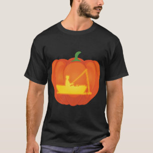 T-shirt Conception de Halloween de Jack o Lantern pêche