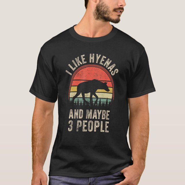 T-shirt Conception de hyène drôle Art graphique Hyènes Zoo (Devant)