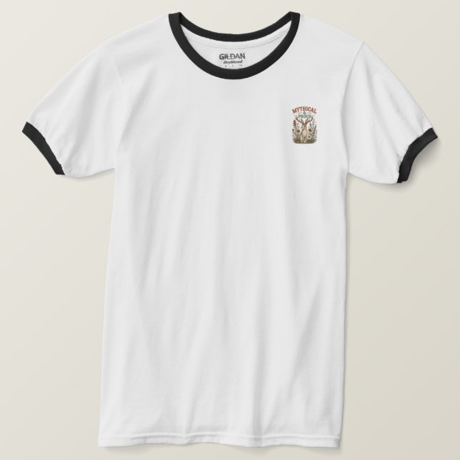 T-shirt Conception de jackalope fier mythique (Design devant)