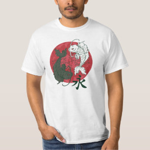 T-shirt Conception de Japonais Koi Karp Yin et de Yang