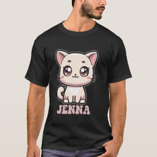 T-shirt Conception de Jenna Cute Kitty Cat pour les filles