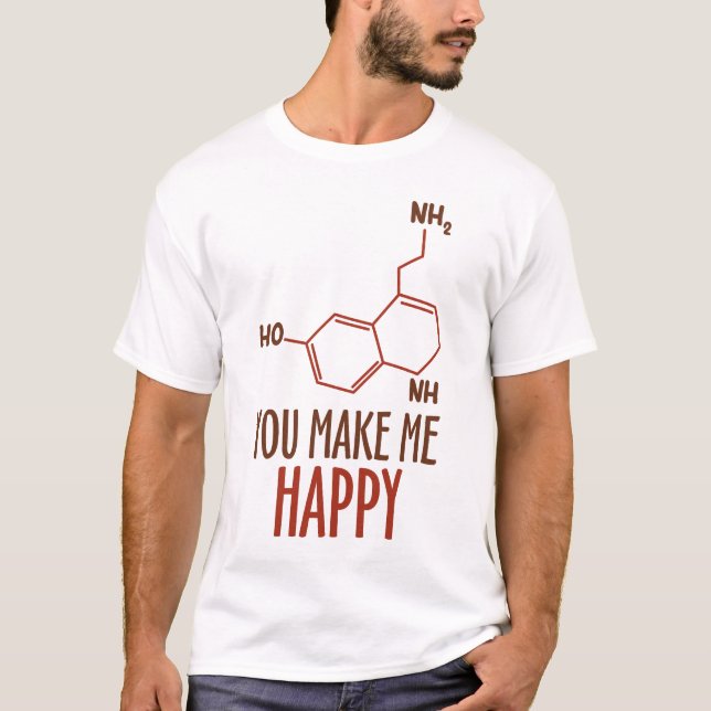 T-shirt Conception de jeu de mots sur la molécule de chimi (Devant)