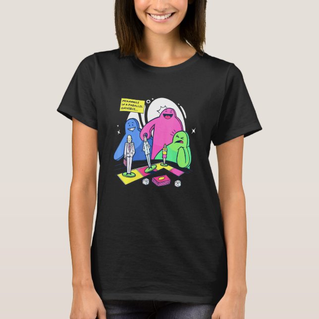 T-shirt Conception de jeux de société - Les gens dans une  (Devant)