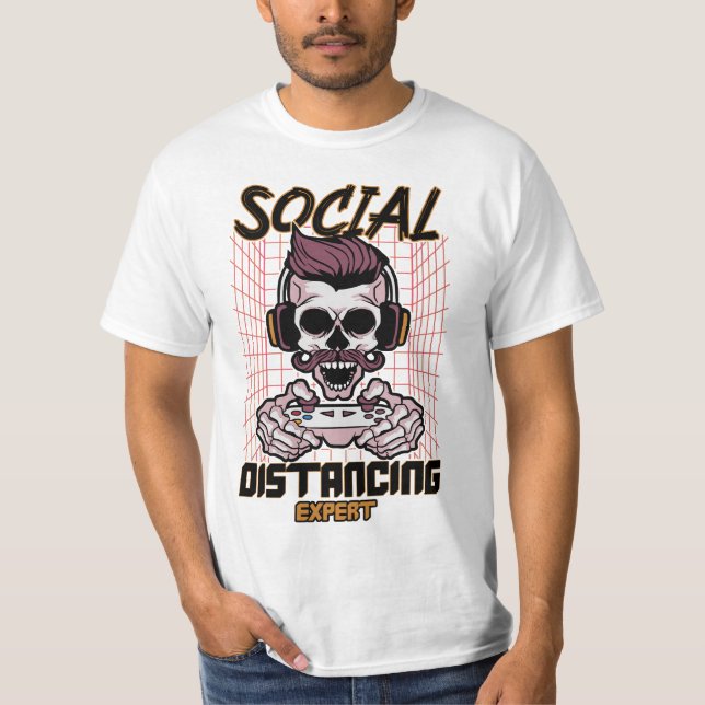 T-shirt Conception de jeux d'expert en distanciation socia (Devant)