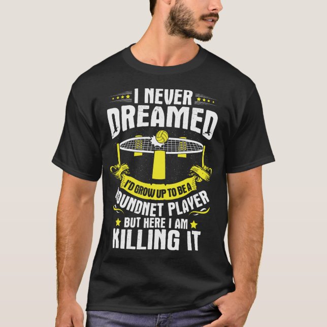 T-shirt Conception de joueur de Spikeball Roundnet (Devant)