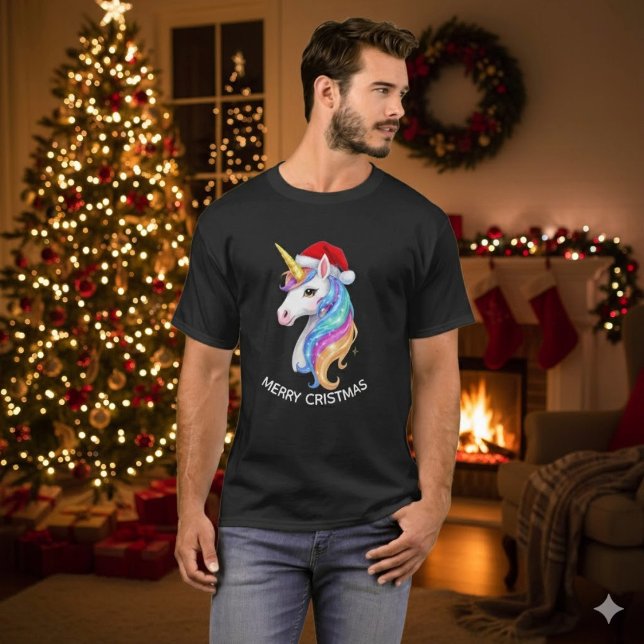T-shirt Conception de joyeux Noël licorne (Créateur téléchargé)