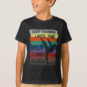 T-shirt Conception de karaté Continuez à vous entraîner ju
