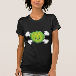 T-shirt conception de kawaii tranche de cornichon et d'os