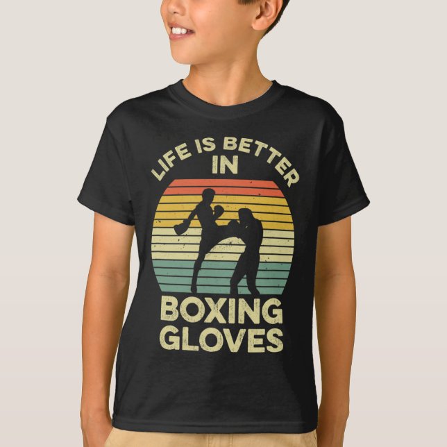 T-shirt Conception de kickboxing pour un combattant de Mua (Devant)