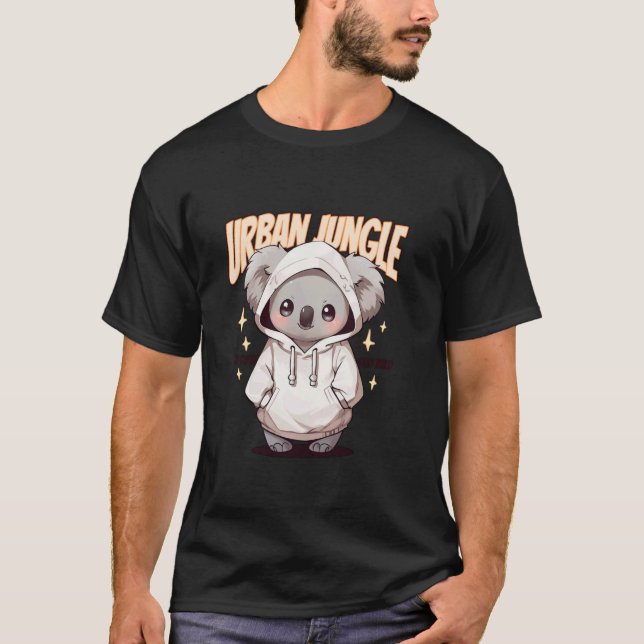 T-shirt Conception de koala dans la jungle urbaine u2013 A (Devant)