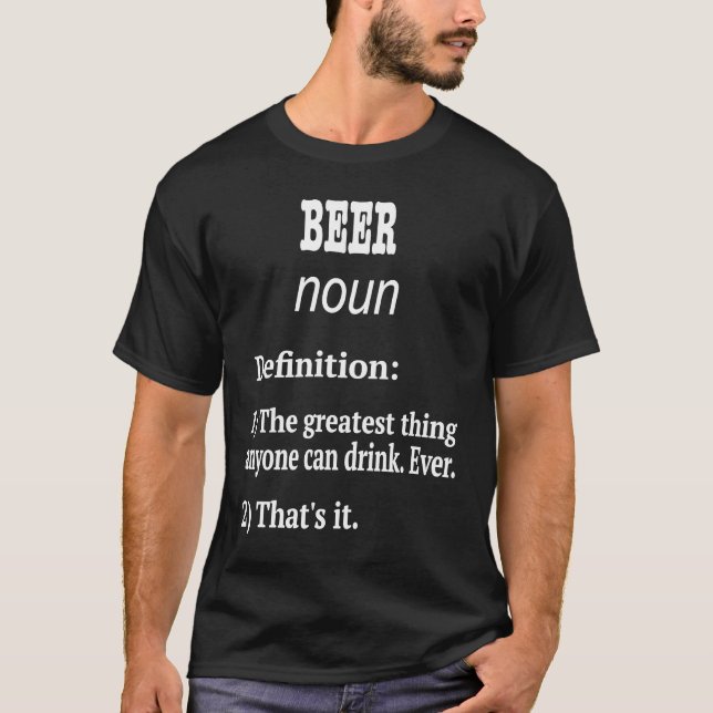T-shirt Conception de la bière Fan Fake Définition (Devant)