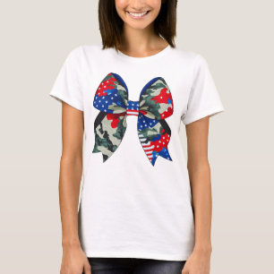 T-shirt Conception de la boîte de camouflage patriotique -