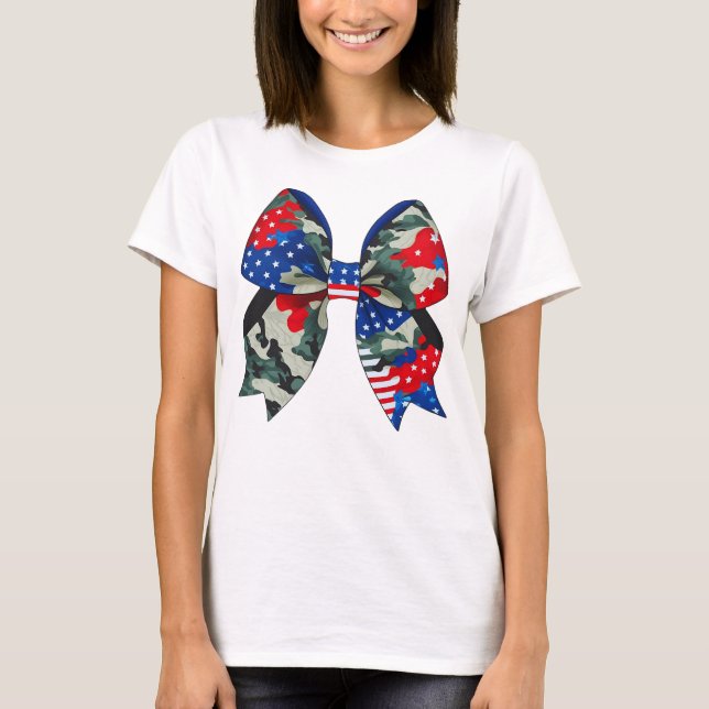 T-shirt Conception de la boîte de camouflage patriotique - (Devant)