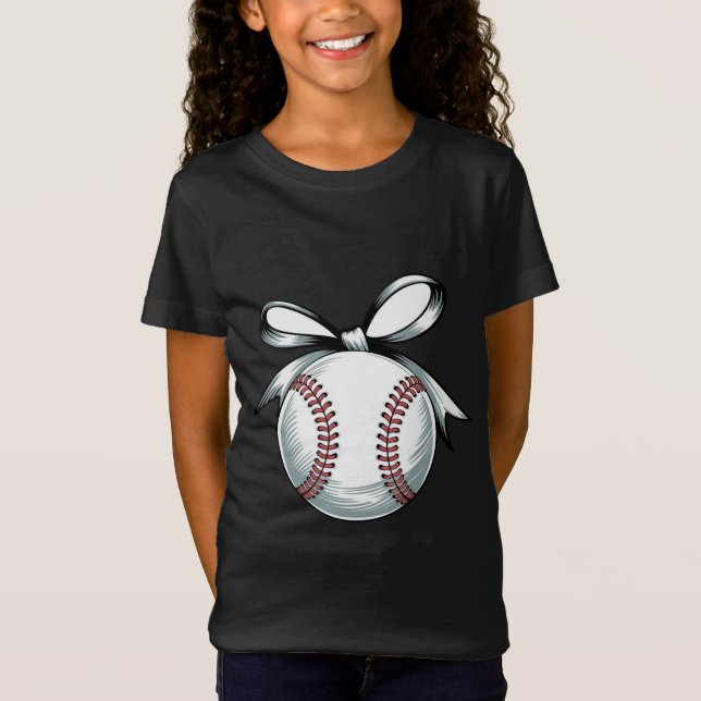 T-Shirt Conception de la bow de baseball (Devant)