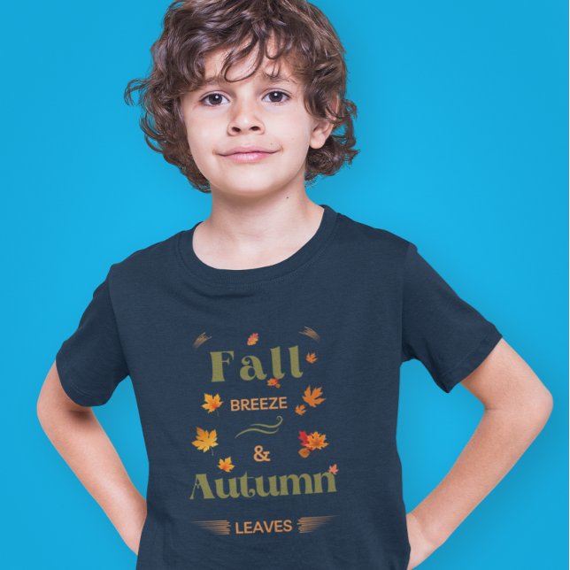 T-shirt Conception de la brise automnale et des feuilles a (Créateur téléchargé)