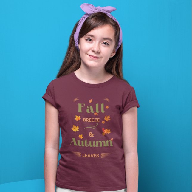 T-shirt Conception de la brise automnale et des feuilles a (Créateur téléchargé)