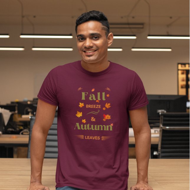 T-shirt Conception de la brise automnale et des feuilles a (Créateur téléchargé)