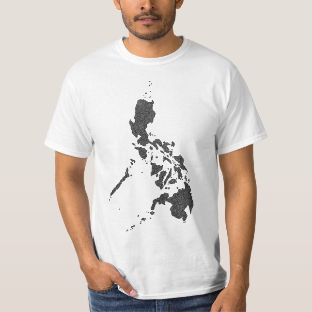 T-shirt Conception de la carte aux Philippines (Devant)