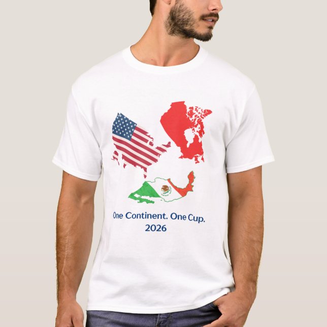 T-shirt Conception de la carte de la Coupe du monde 2026 : (Devant)