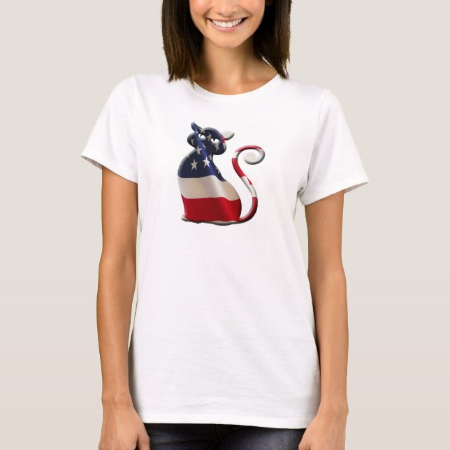 T-shirt Conception de la chemise des femmes félines de (Devant)