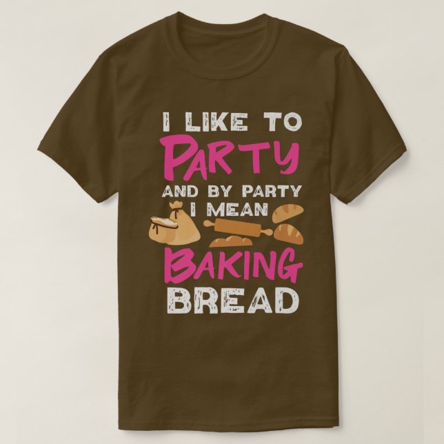 T-shirt Conception De La Cuisson De Pain Pour Filles Et Fe (Design devant)