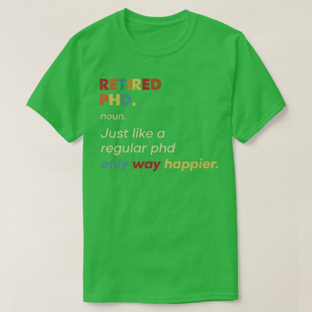 T-shirt Conception de la définition rétrospective Phd Retr (Design devant)