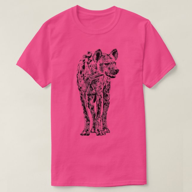 T-shirt Conception de la faune de Hyena pour les fans de H (Design devant)