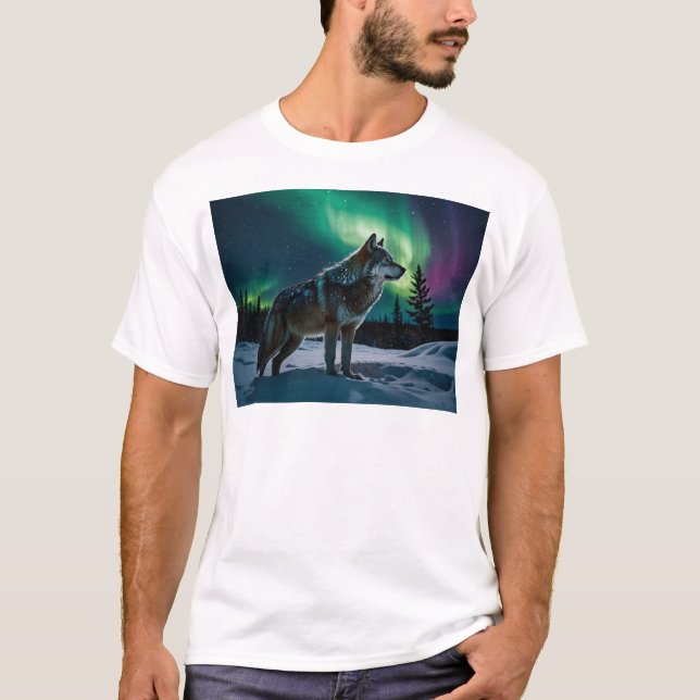 T-shirt Conception de la faune des aurores et des loups de (Devant)