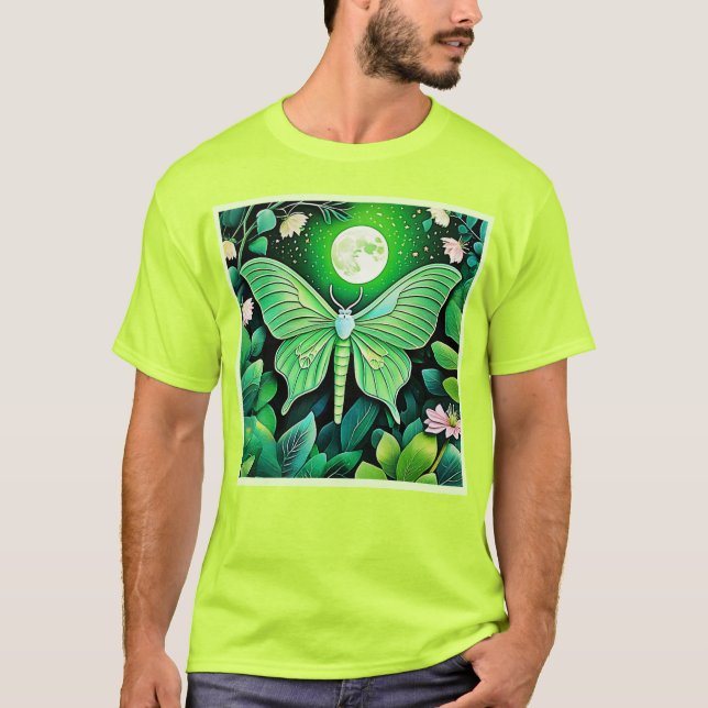 T-shirt Conception de la fleur de papillon lunaire (Devant)