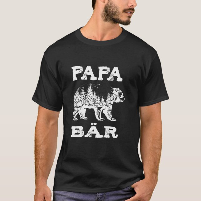 T-shirt Conception de la forêt de Papa Ours (Devant)