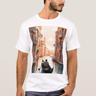 T-shirt Conception de la gondole vénitienne,