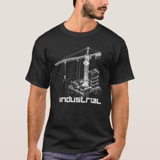 T-shirt Conception de la grue industrielle