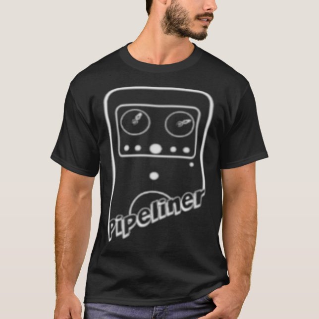 T-shirt Conception de la machine de soudure en silhouette  (Devant)