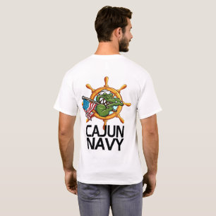 T-shirt Conception de la Marine Cajun sur le front Pocket