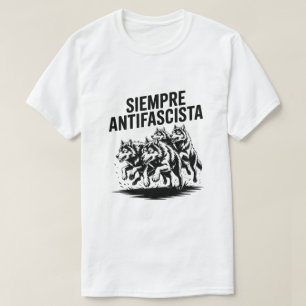 T-shirt Conception de la meute de loups Siempre Antifascis