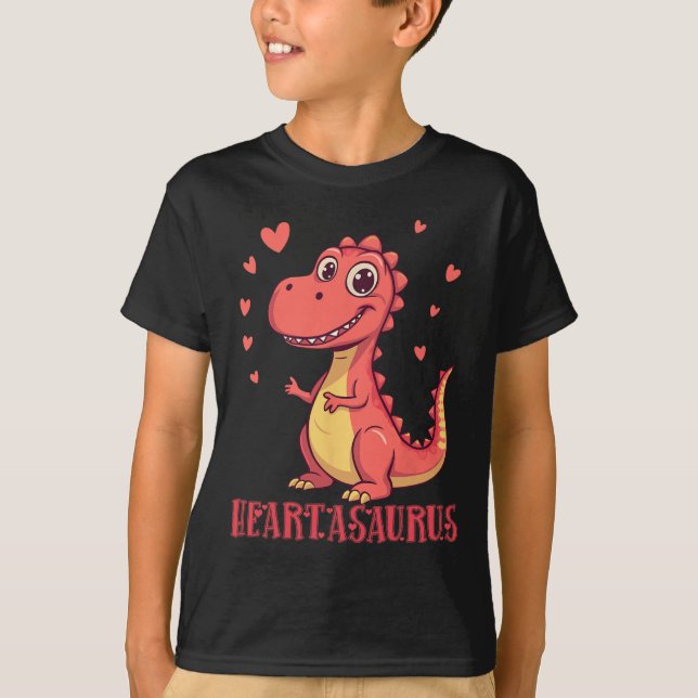 T-shirt Conception de la Saint-Valentin du dinosaure migno (Devant)