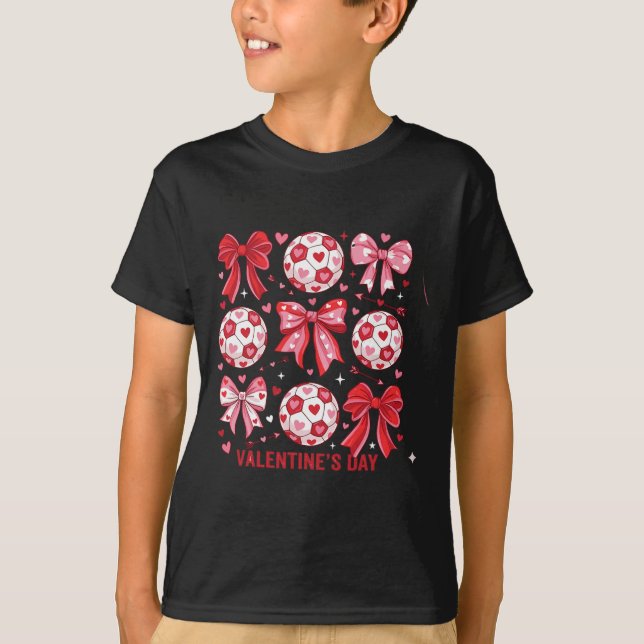 T-shirt Conception de la Saint-Valentin pour le football f (Devant)