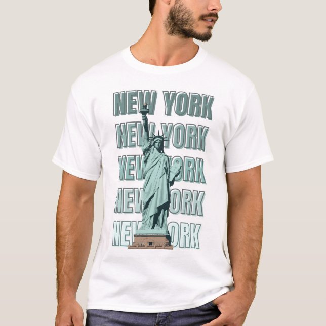 T-shirt Conception de la statue de la Liberté de New York (Devant)