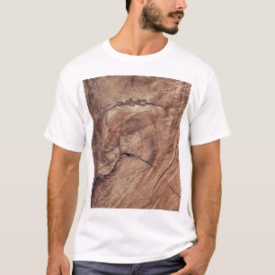 T-shirt Conception de la texture du grain de bois rustique