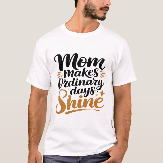 T-shirt Conception de la typographie Shine – Élegante écri (Devant)