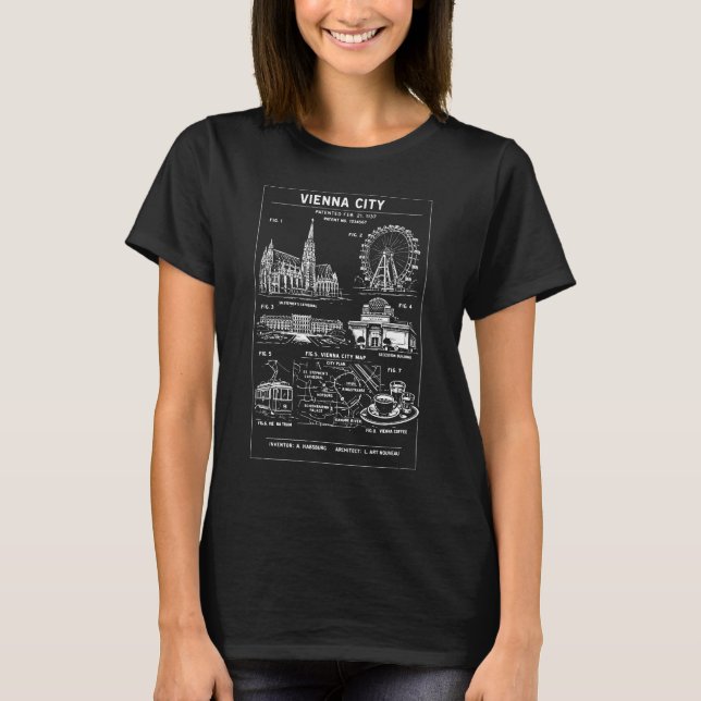 T-shirt Conception de la ville de Vienne (Devant)