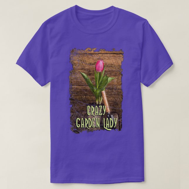 T-shirt Conception de Lady Vintage Crazy Garden (Design devant)