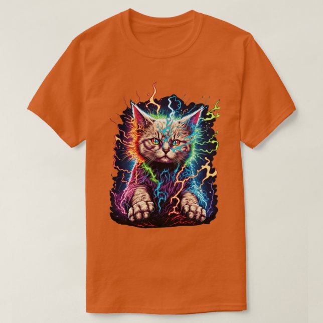 T-shirt Conception de l'alimentation électrique pour chats (Design devant)