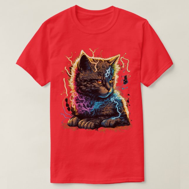 T-shirt Conception de l'alimentation électrique pour chats (Design devant)