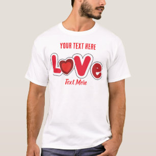 T-shirt Conception de l'amour et de la romance avec des él