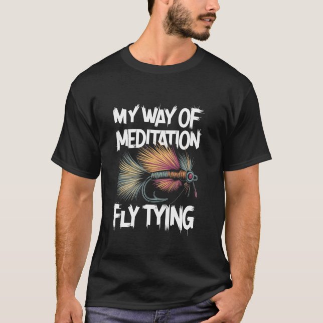 T-shirt Conception de lancer de mouche pour pêcheur à la m (Devant)