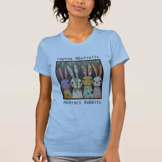 T-shirt Conception de lapins abstraits pour femmes